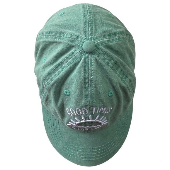 Good Times & Tan Lines Teal Aqua Strap Back Hat OSFM - Picture 3 of 5